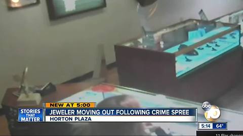 Jeweler moving out after crime spree