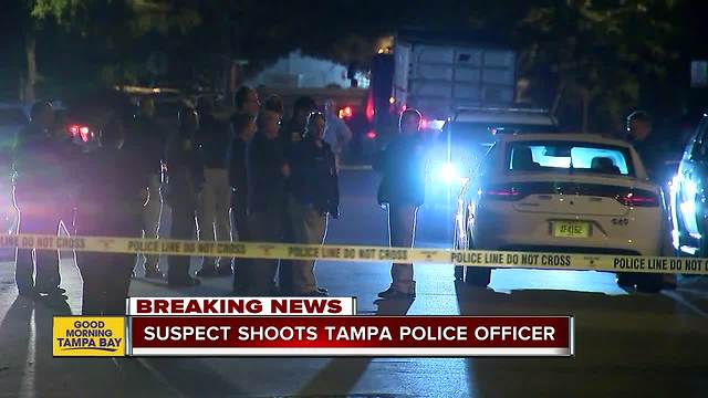 Tampa Police officer shot multiple times while serving warrant, suspect in custody