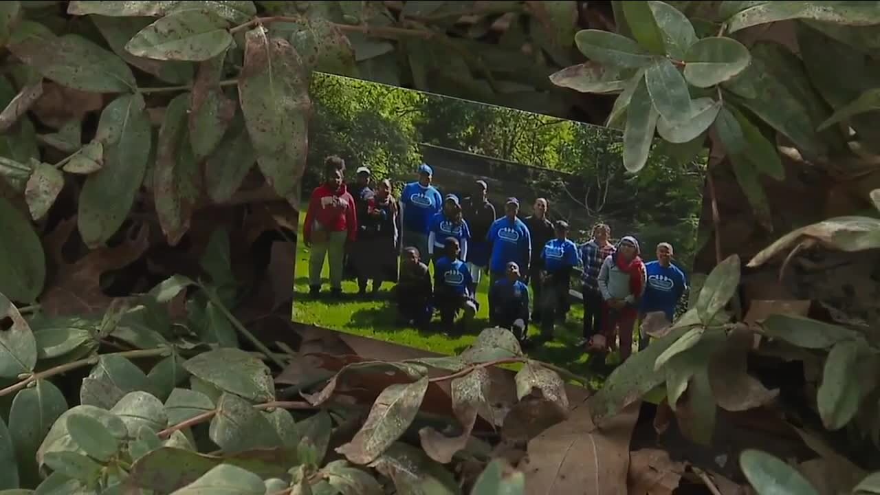 Walk a Mile with a Child giving guidance to young boys in Cleveland