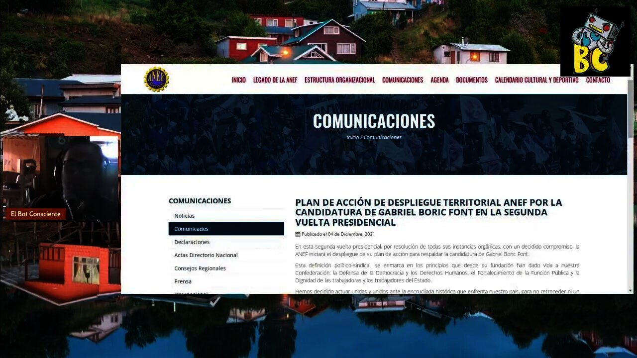 PLAN DE ACCIÓN DE DESPLIEGUE TERRITORIAL ANEF POR LA CANDIDATURA DE GABRIEL BORIC