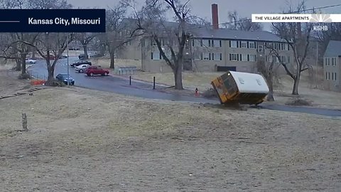 Caught On Cam: School Bus Flips