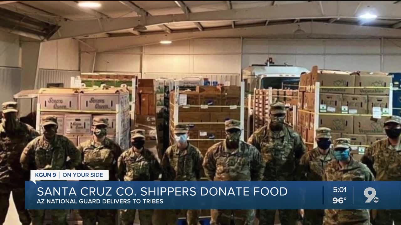 Produce industry donates food, National Guard delivers