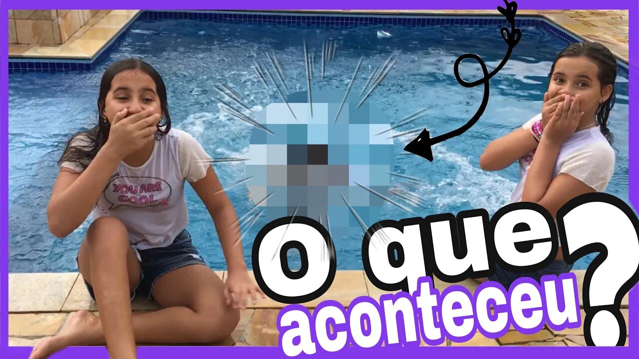 O QUE ACONTECEU ? 😨 / DESAFIO DA PISCINA - 3 irmãs demais - Kids fun