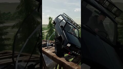 Something is Definitely Wrong with this Lifted Jeep!! FUNNY MOMENTS - FARMING SIMULATOR 22 #shorts