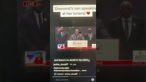 DIAMOND’S FUNERAL:SON SPEAKS 🙏🏾