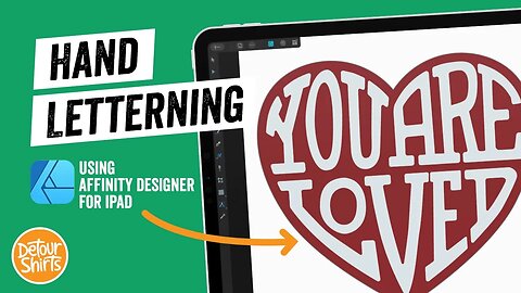 Affinity Designer for iPad Tutorial | How to Create Lettering in A Shape Step by Step