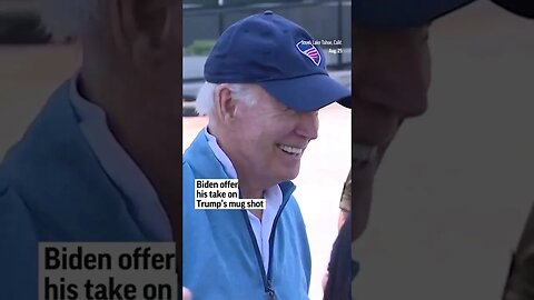 Biden offers his take onTrump's mug shot