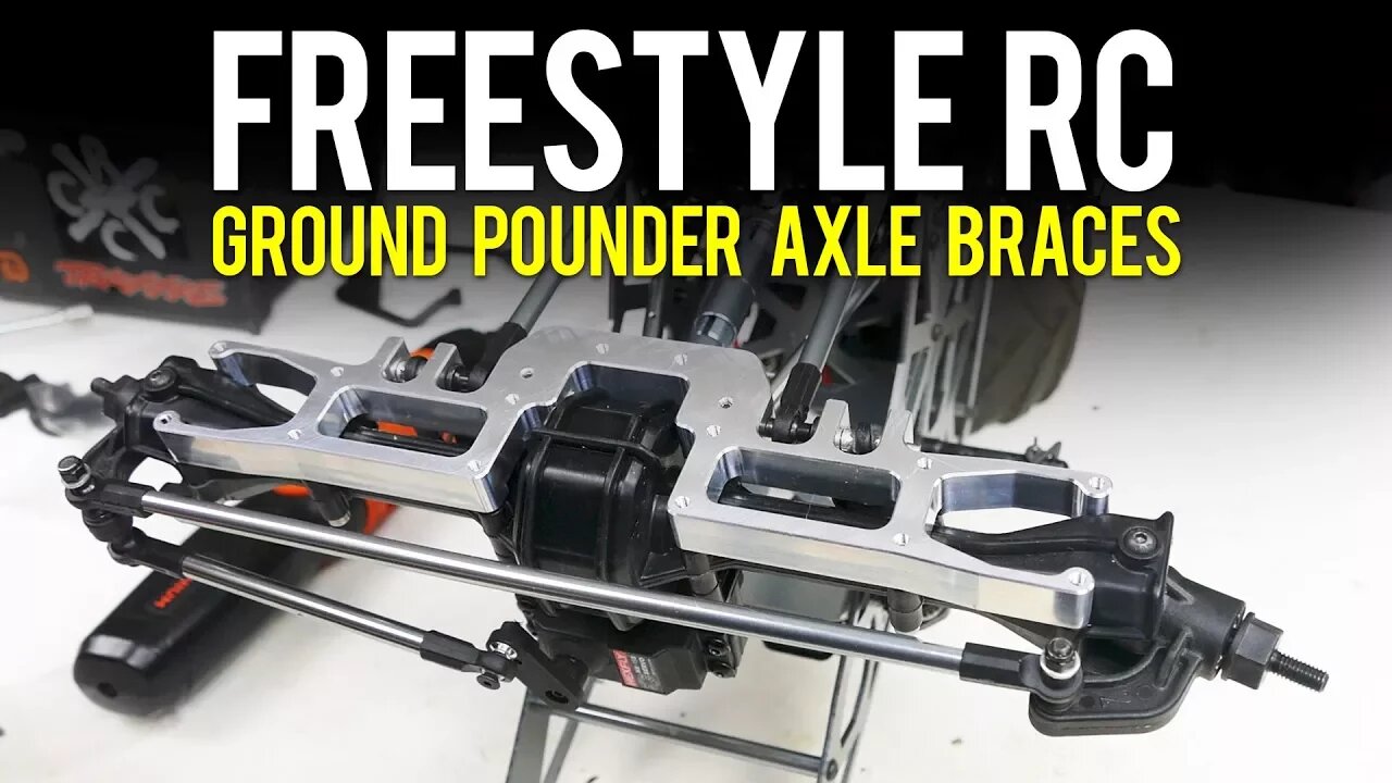 Freestyle RC Ground Pounder Axle Braces Installed