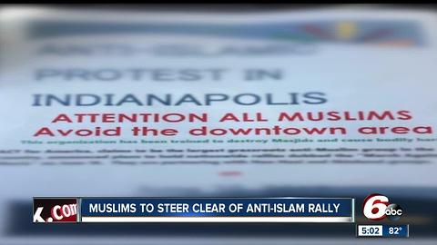 Muslims to steer clear of anti-Muslim rally