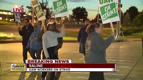 UAW workers go on strike in Saline