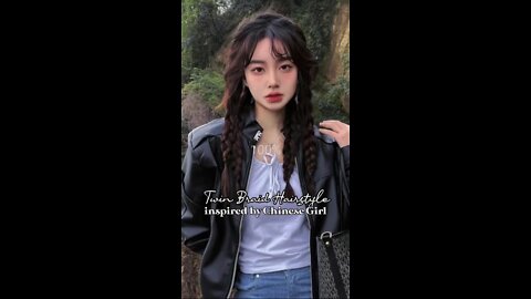 Twin Braid Hairstyle Chinese Girls