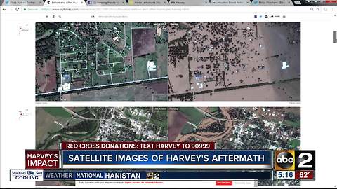 Satellite images of Hurricane Harvey aftermath released