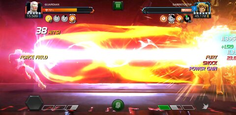 Mcoc, Guardian smashes Sabertooth!