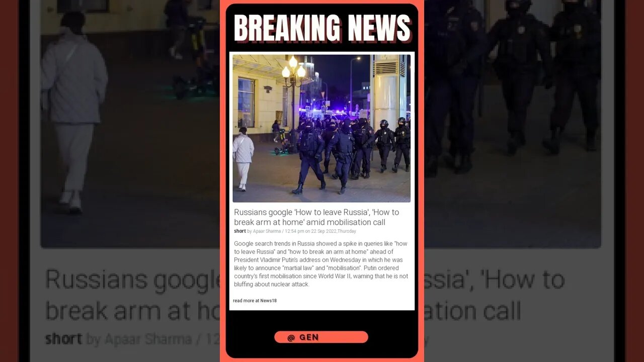 Desperate Russians Google How to Leave Russia Amid Mobilisation Call | #shorts #news