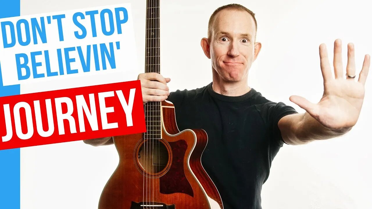 Don't Stop Believin' ★ Journey ★ Acoustic Guitar Lesson [with PDF]