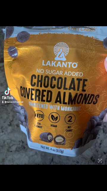 Chocolate covered almonds.￼ Keto, Sugar-free, low carb