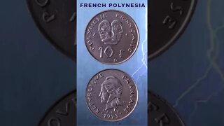 French Polynesia 10 Francs 1973.#shorts #coinnotesz #viral