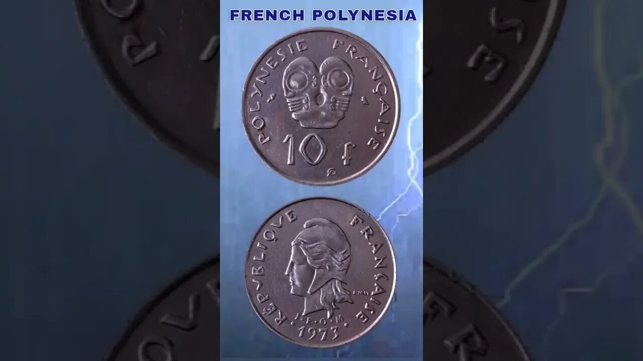 French Polynesia 10 Francs 1973.#shorts #coinnotesz #viral