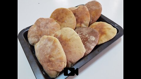 Pita-Gyros Bread Recipe / Κυπριακή Πίτα Για Σουβλάκι Χωρίς Μίξερ