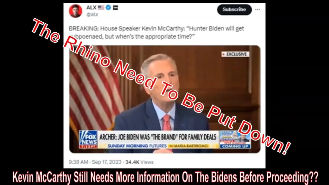 Kevin McCarthy Still Needs More Information On The Bidens Before Proceeding??