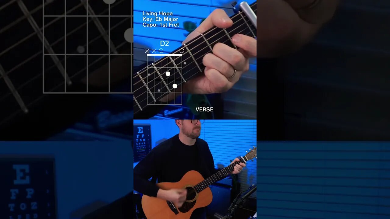 Living Hope by Phil Wickham Verse Guitar Tutorial Lesson! #shorts #guitar #youtubeshorts #music