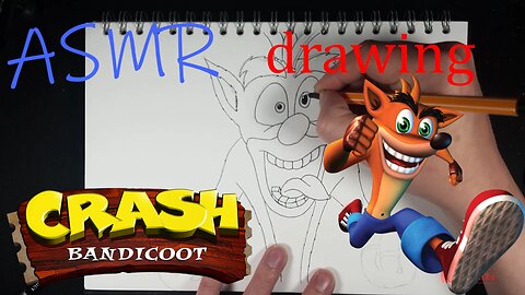 ASMR Crash Bandicoot DRAWING (Time-Lapse) #crashbandicoot #playstation