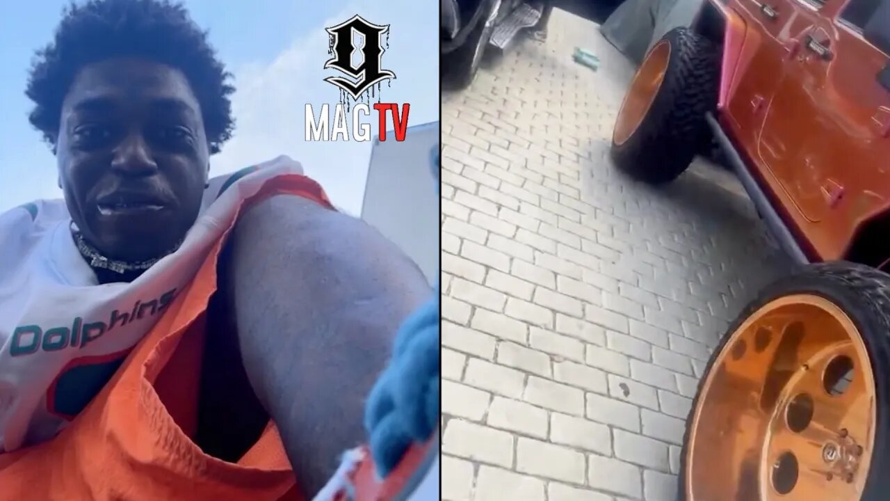 Kodak Black Gives Brief Glimpse Of All The Whips In His Driveway After Bonding Out Of Jail! 🚘