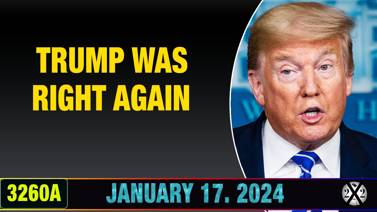 X22 Report 3260A - Trump Was Right Again, Panics Over Bitcoin