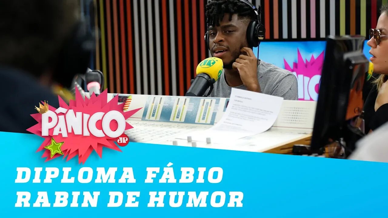 Yuri Marçal tem DIPLOMA Fábio Rabin de humor