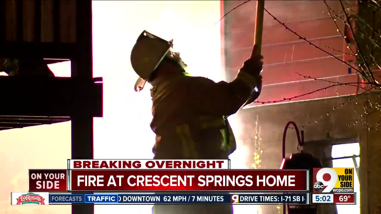 Fire at Crescent Springs home displaces three