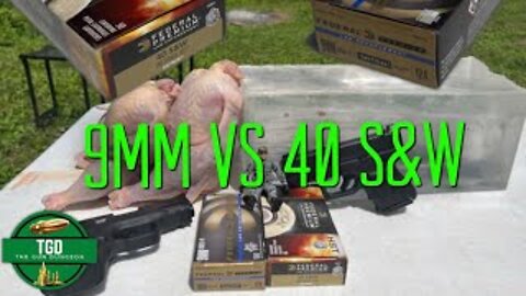 9mm VS 40 S&W | Ballistic Chicken Video! | Glock 26 and M&P 40 SC