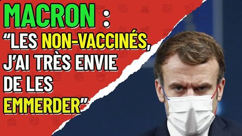 Macron emmerde les non vaccinés un psychopathe à la tête de l'état #macrondestitution