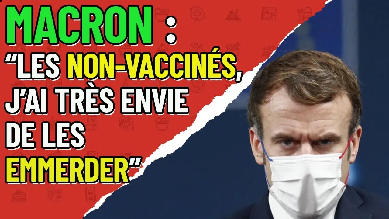 Macron emmerde les non vaccinés un psychopathe à la tête de l'état #macrondestitution