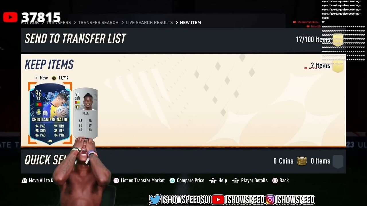 Hacker give Speed Ronaldo for Free 😂 #ishowspeed #gaming #funny