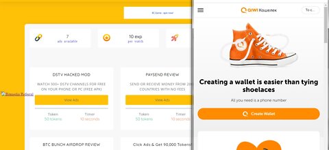 How To Earn Free USD Dollars TOKENS Cryptocurrency Paid To Click At BTC Bunch Withdraw At Qiwi