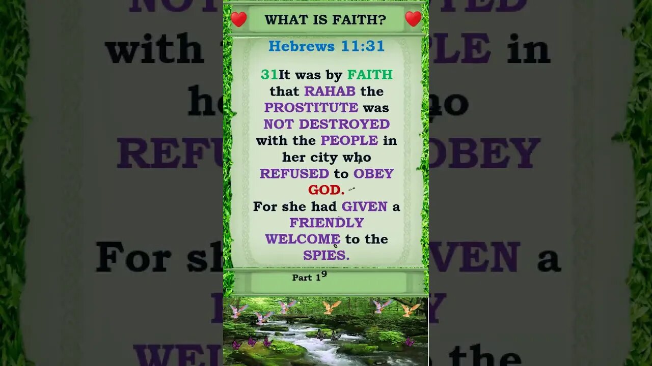 BY FAITH THAT RAHAB THE PROSTITUTE WAS NOT DESTROYED. #godthefather #jesuschrist #holyspirit