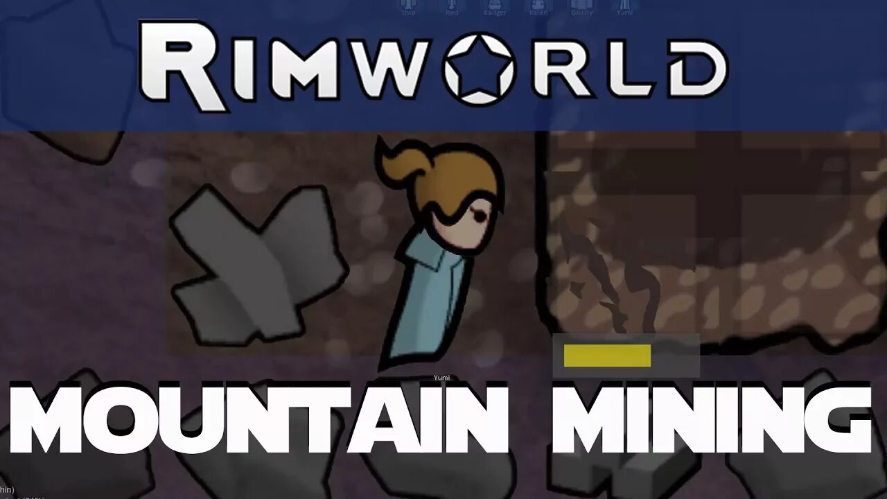 Lets Play Rimworld ep 28 - Digging Into The Mountain