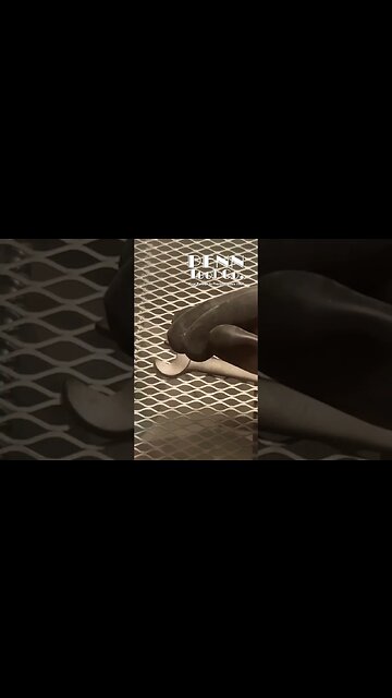 Sandblasting a wrench with a Cyclone sandblaster