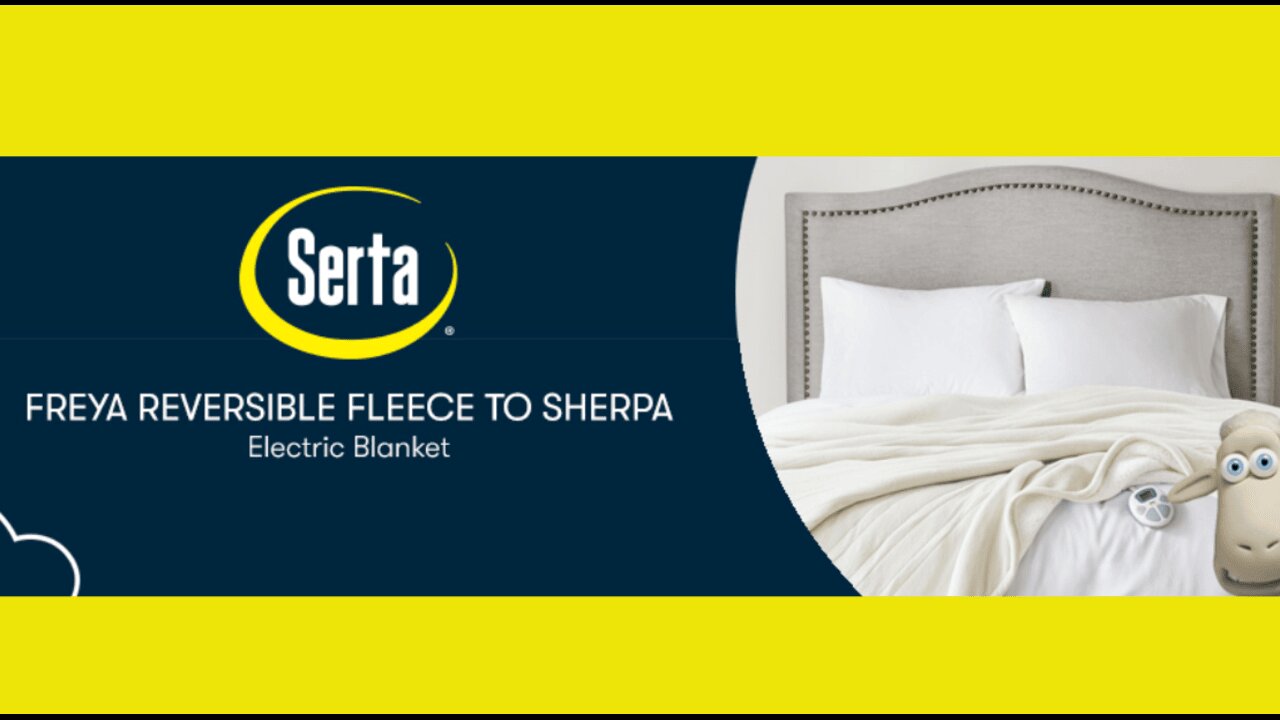 Serta Luxuriously Soft Plush Electric Blanket Fast Heating Cozy Cover