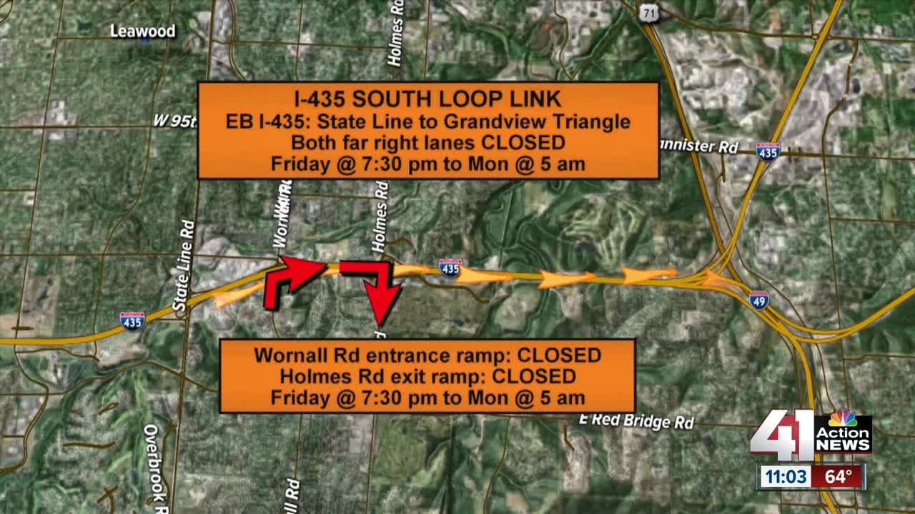 Traffic shift comes to eastbound Interstate 435 in Kansas City, Missouri, this weekend