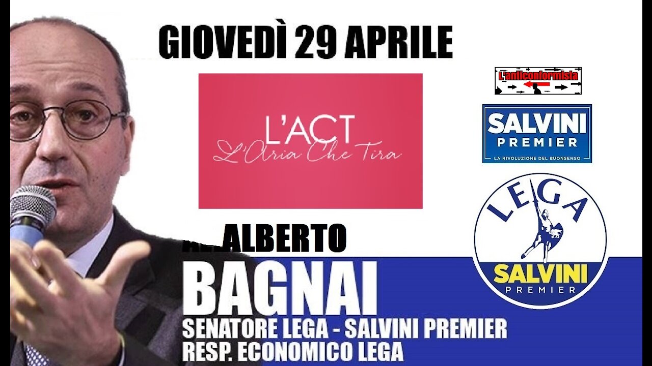 🔴 Interventi del Sen. Alberto Bagnai ospite a "L'aria che tira" del 29/04/2021.