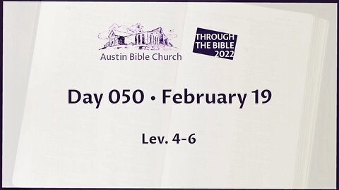 Through the Bible 2022 (Day 050)