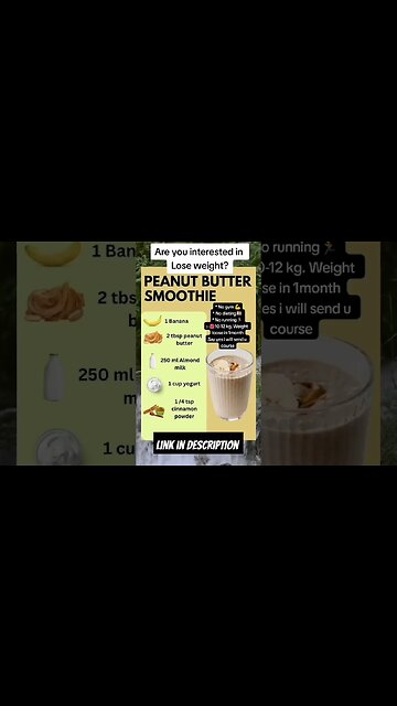 How to make healthy peanut butter smoothie for weight loss | Effective weight loss smoothie #shorts