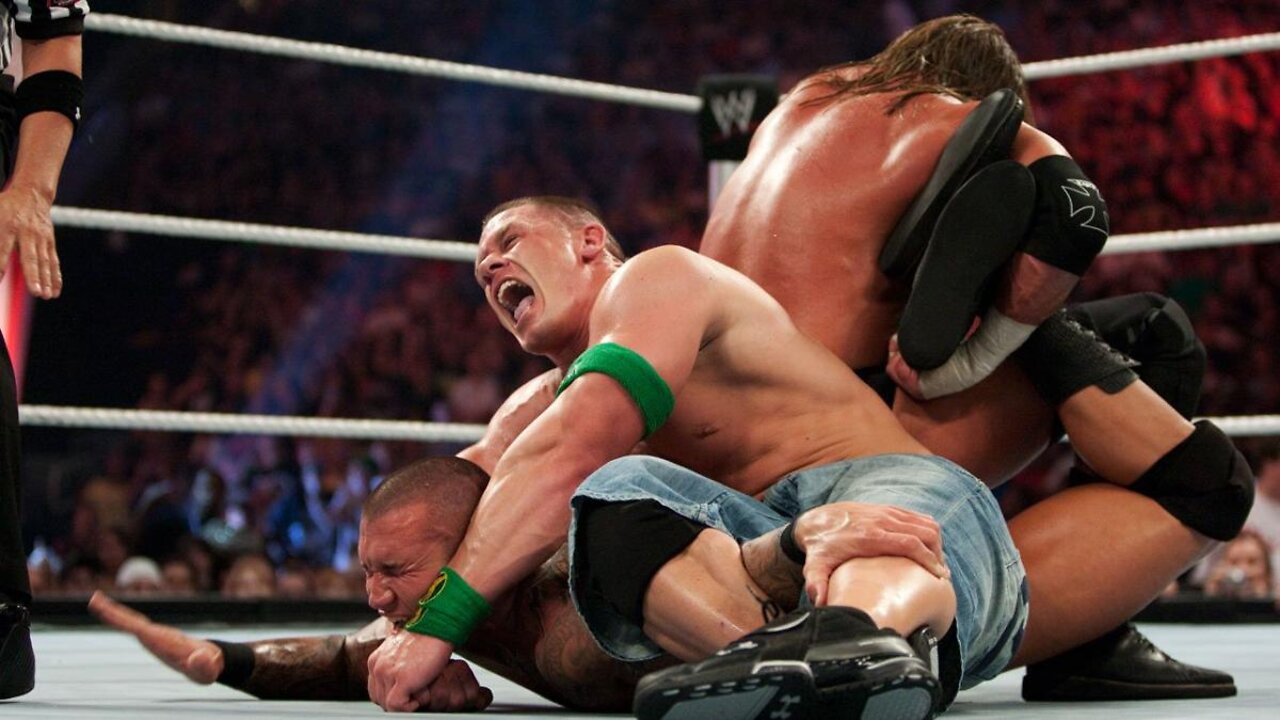 John Cena vs Triple H vs Randy Orton Night Of Champions 2009 Highlights