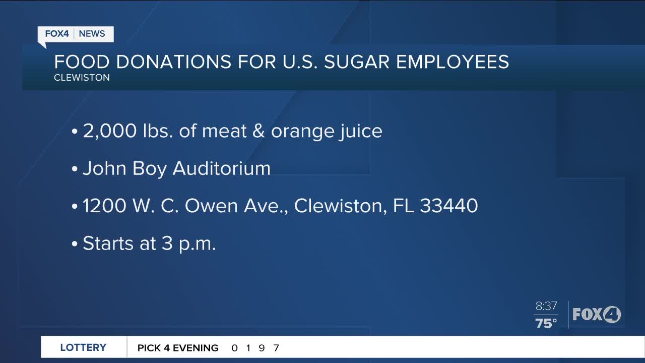 US Sugar donates food to employees