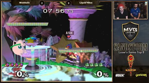 MVG Sandstorm: Singles Top 8 LS - Westballz (Falco) vs. Liquid'HungryBox (Jigglypuff) 2nd half