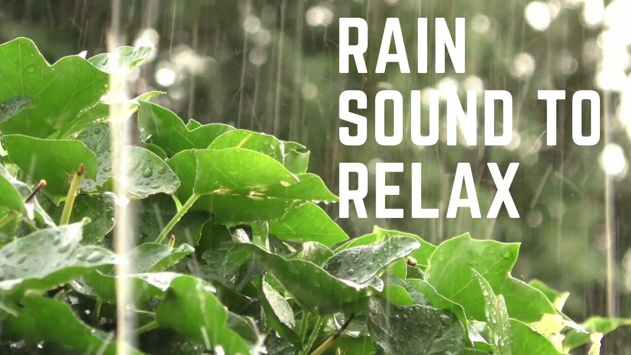 Rain sound to relax and help babies sleep, with a melody in the background. (No thunder)