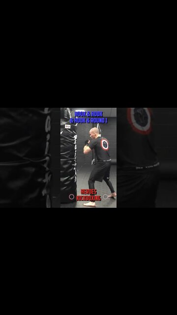Heroes Training Center | Kickboxing & MMA "How To Double Up" Hook & Hook & Hook & Round 1 BH #Shorts