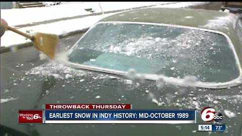 Snow in mid-October in Indianapolis? It happened in 1989