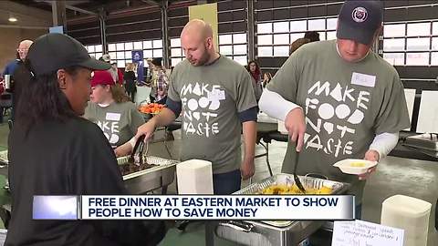 Volunteer chefs prepare free dinner at Eastern Market